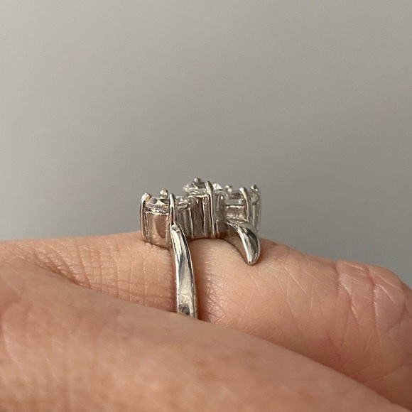 Sterling Silver and White Topaz Ring - Picture 6 of 6